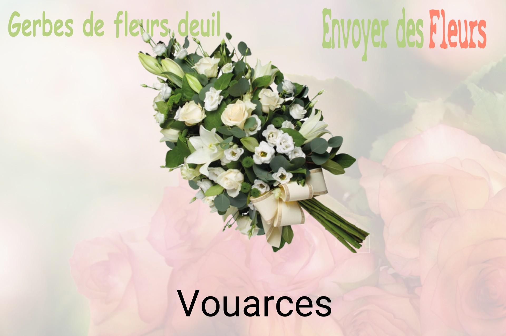 Gerbe de fleurs de deuil livrée à Vouarces